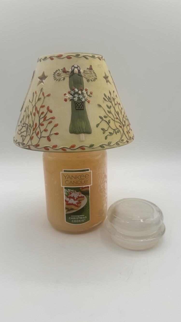 Yankee Candle Ceramic Candle Angel Shade And Christmas Cookie 22 Oz Candle